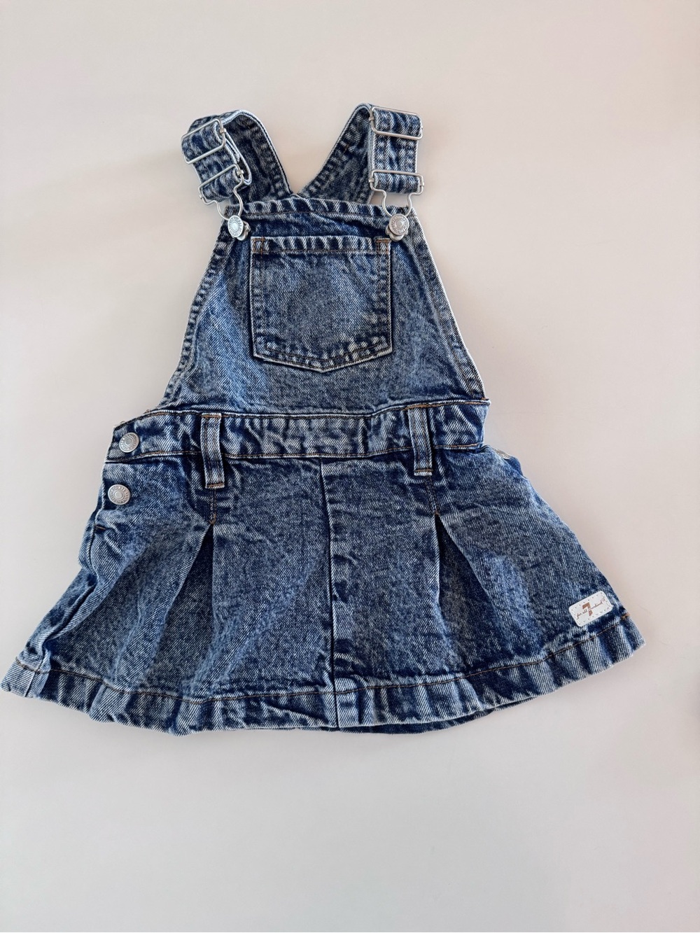 7 For All Mankind Girls' Denim Overall Skirt Dress